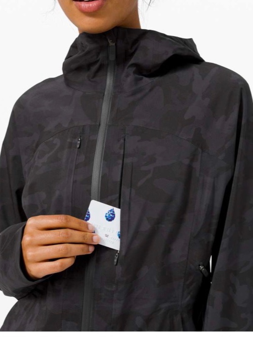 Lululemon Break a Trail Jacket Incognito Camo Multi Grey Size 12 - Picture 2 of 10